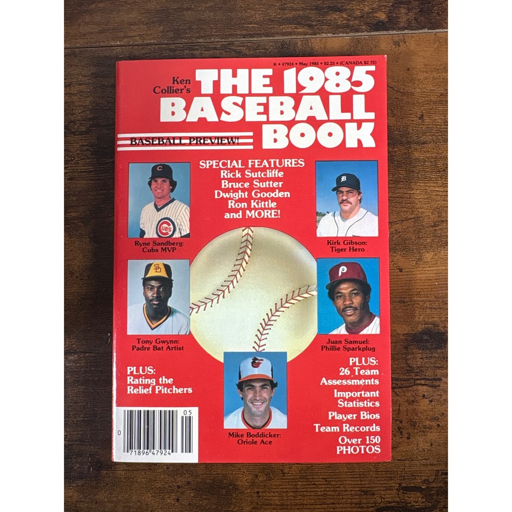 Vintage 1985 Baseball Book Ken Collier MLB Preview Ryne Sandberg Tony Gwynn 80s